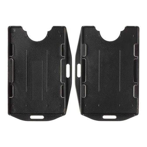 ID Card Holder Double Sided Black, Pack of 10 ID Card Holder Double Sided Black, Pack of 10